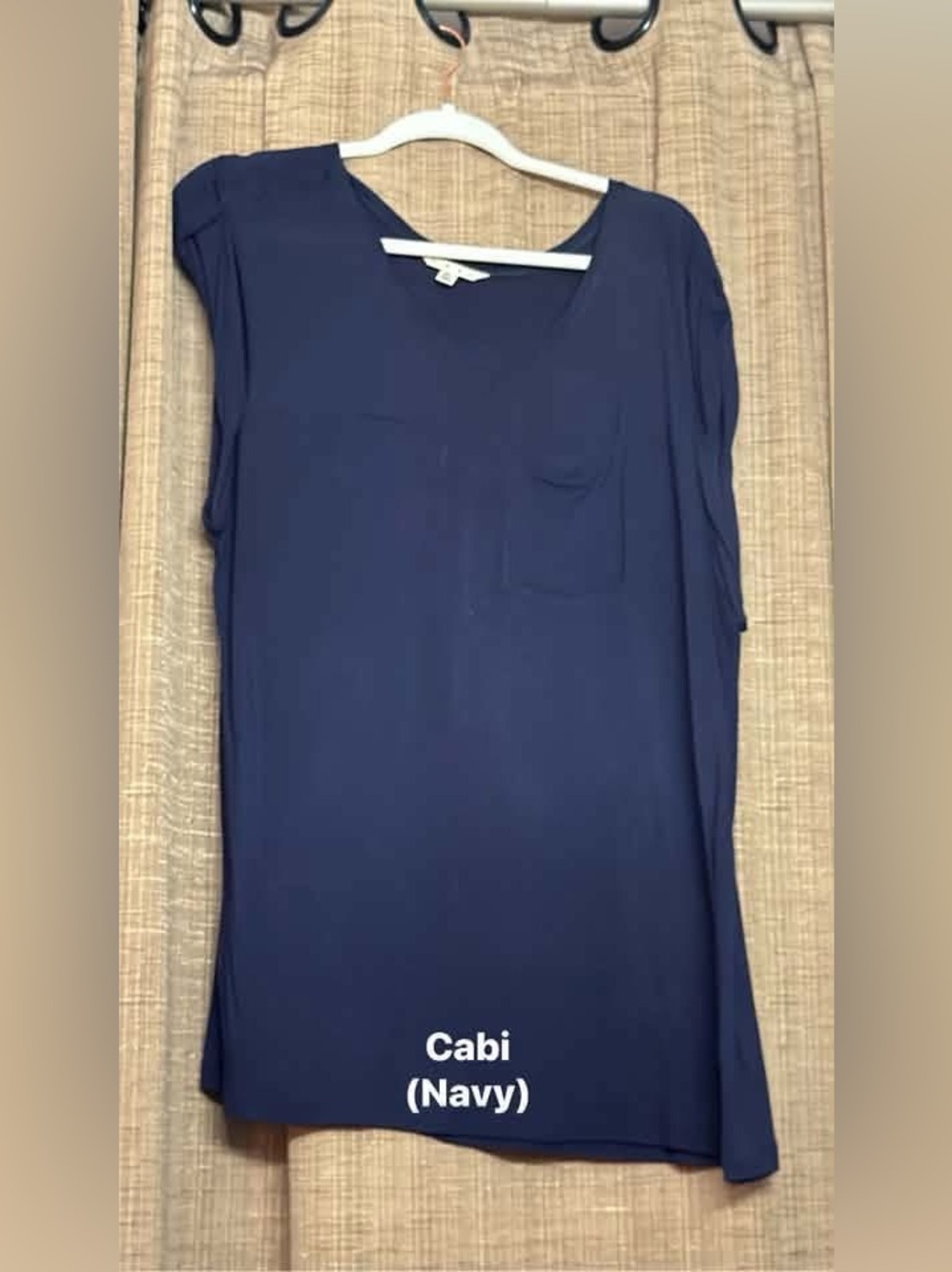 CAbi Navy Tunic Top